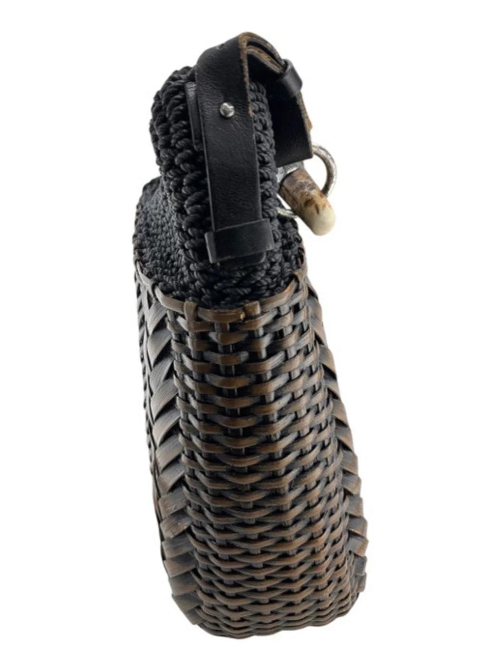 Yves Saint Laurent Wicker Mombasa Shoulder Bag